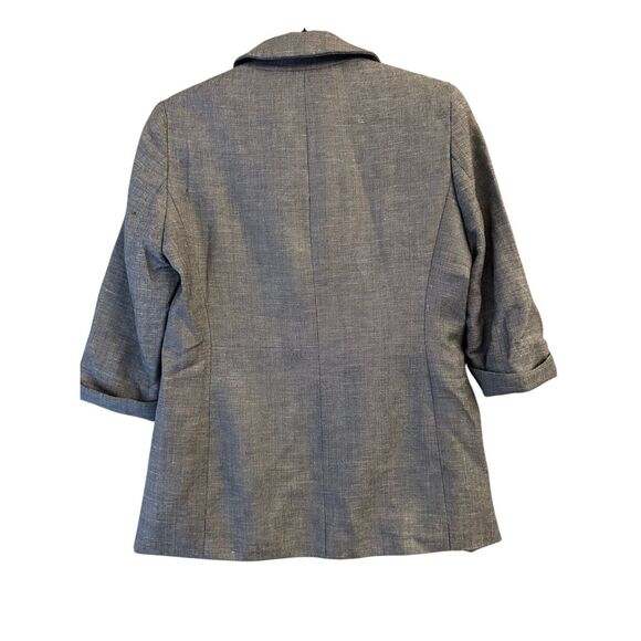 Chaus Linen blend blazer size 6 Petite career minimalist casual light weight - Picture 2 of 8